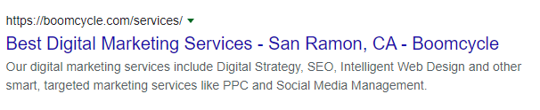 SERP preview in Google