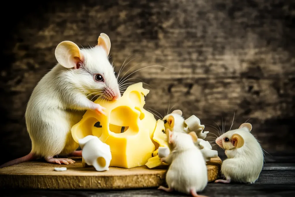 Homepage keyword cannibalization featured image showing cute mice