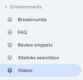 Structured data monitor inside Google Search Console