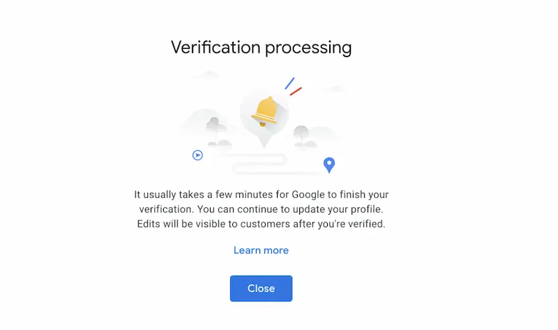 Google Verification Processing