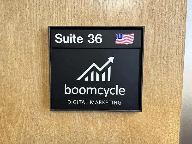 Boomcycle Digital Marketing office signage