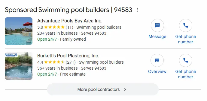 Businesses in LSAs showing they are open 24/7